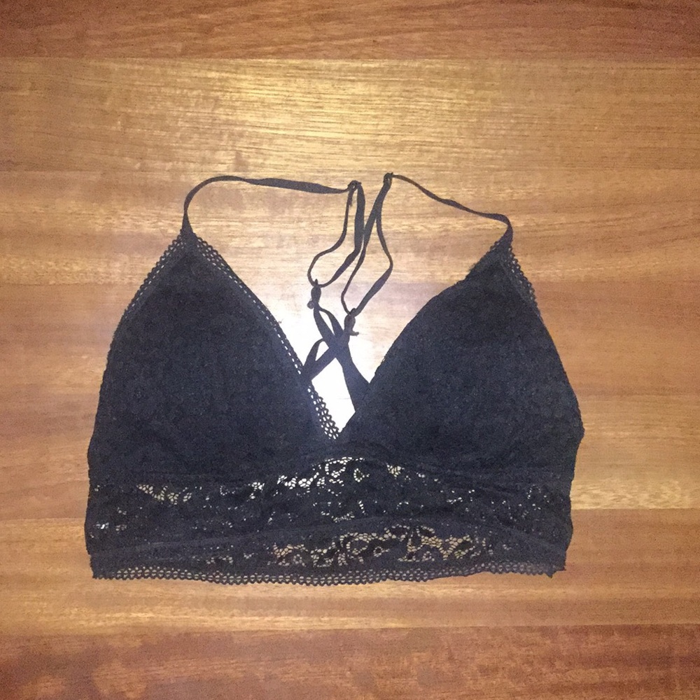 Black bra with lace